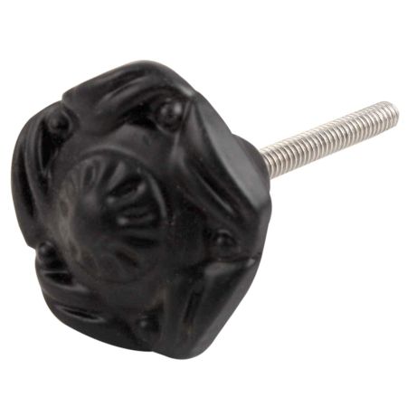 Black Flower Metal Knobs